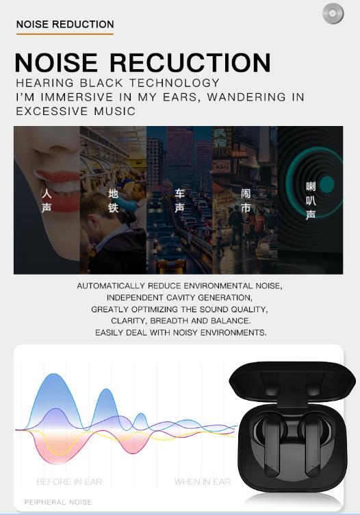 Handsfree TWS OEM Bluetooth Earphones Wireless USB Type C Charging