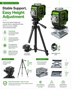 Nivel Láser Verde 4D de 16 Líneas 360° °   Nivel Láser Autonivelante, 520nm, Batería 18650, Grado Industrial para Construcción y Bricolaje - Product Image 4