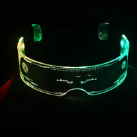 Nouvelles lunettes LED 2024 Lunettes futuristes qui s'illuminent Lunettes lumineuses pour enfants Adultes Fournitures de fête Jouets