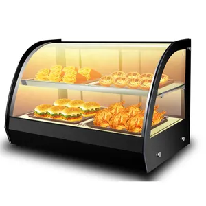 Customize fast food electric food warmer display pastry display case food warmer showcase