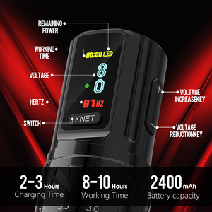 Máquina de Tatuaje Inalámbrica Profesional XNET <span class=keywords><strong>Vipera</strong></span> con Motor Potente de 2400 mAh y Carrera Ajustable de 2.4-4.2 mm para Artistas del Tatuaje Corporal - Product Image 5