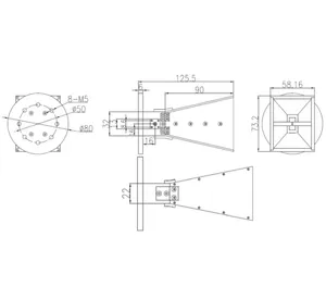 6-18GHz RF kim tự tháp sừng ăng ten cho khác nhau thông tin liên lạc, Radar, và hệ thống đo lường với định hướng bức xạ thuộc tính