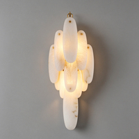 Murs décoratifs naturels pour chambre à coucher, chevet, design haut de gamme en marbre et cuivre, style post-moderne, luxe léger, pour villa et salon