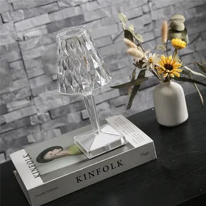 Nordic Warm Decorative Crystal <b>Table</b> <b>Lamp</b> for Bedroom USB Charging Cross-Border Bedside with Masonry DC Power Supply - Product Image 3