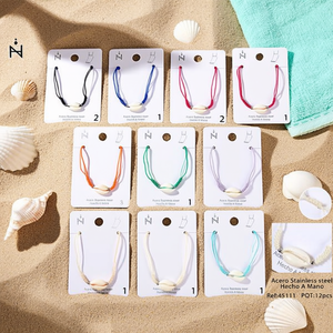 Cavigliera con conchiglia colorata Lucky Knot, gioielli alla moda per donna, set da 12 pezzi - Product Image 3