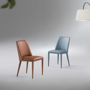 OEM/ODM Factory Customized Eco-Friendly High-Density Faux Leather Dining <b>Chairs</b> Comfortable <b>Padded</b> Luxury Modern Home Furniture - Product Image 5