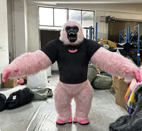 Costume de mascotte de gorille gonflable personnalisé, costume de gorille réaliste géant de 2,6 m avec ventilateur pour événements et promotion - Commande en gros