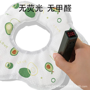 Disposable Baby Bibs Arc Type KJC Screen Printing 0-6m Animal Cartoon Patterns Category A Child Feeding Aid - Product Image 1