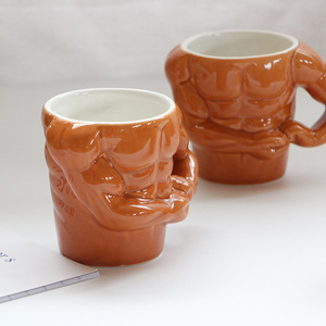 Creativity Beefcake Irregular Ceramic Cup Recyclable Sublimation Coffee Man <strong>marvel</strong> Handle Muscle <strong>Mug</strong> - Product Image 3