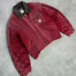 OEM Streetwear Custom Distress Wash Vintage Heavy Duck Canvas Work Vintage <strong>Worker</strong> Detroit <strong>Jacket</strong> Carpenter Workwear <strong>Jacket</strong> Men - Product Image 6