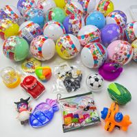Capsule d'œuf torsadée transparente de 75 mm, boule surprise, œuf surprise mélangé, pour distributeur automatique, figurine de voiture, jouet classique pour enfants
