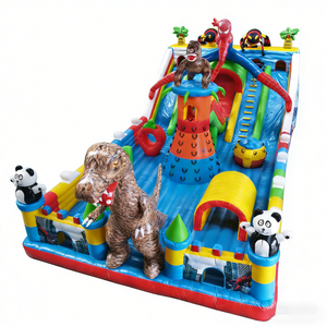 Castillo Inflable Comercial de Dinosaurios Superhéroes con Toboganes Dobles, Material de PVC, Capacidad <span class=keywords><strong>para</strong></span> 50 Personas, Cama Elástica <span class=keywords><strong>para</strong></span> Niños - Product Image 3