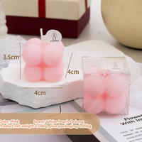 Bougie Parfumée Bulle Petite Mini en Cire de Soja en Gros pour Cadeau de Mariage, Transparente avec Emballage Boîte Transparente Claire