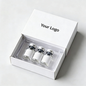 Boîte à tiroir en papier pour flacons de peptides de 2 ml et 3 ml avec étiquette, languette d'ouverture et insert en plastique - Product Image 3