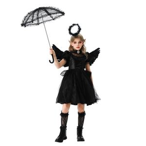 Costume d'Halloween pour filles, robe d'<span class=keywords><strong>ange</strong></span>, de démon ou de vampire, tenue pour enfants, robe de fée, costume de spectacle - Product Image 1