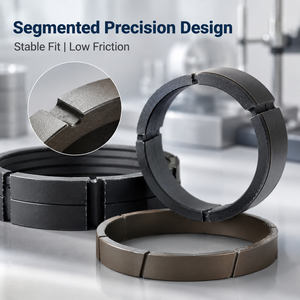 Anello di guida per pistone compressore in PTFE a basso attrito, resistente all'usura, dimensioni personalizzate OEM - Product Image 2