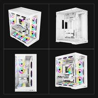 Caja de PC ATX de Vidrio Templado, Placa de Conexión Trasera, Fuente de Alimentación Lateral, GPU de 430 mm, Refrigeración Líquida de 360 mm, 7 Ranuras