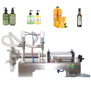 Semi auto cosmetic shampoo honey vinegar essential oil dishwasher bottling paste sauce filler liquid filling machine plant