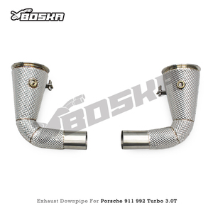 ท่อไอเสียแบบตรงรุ่นสำหรับ Porsche 911 992 Turbo 3.0T ปี 2020-2023 ยี่ห้อ Boska ผลิตจากสแตนเลส 304 หนา 1.5 มม. แบบไหลอิสระ - Product Image 5