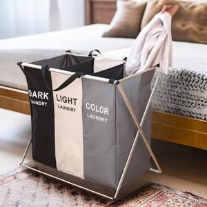 Cesto <span class=keywords><strong>para</strong></span> <span class=keywords><strong>Ropa</strong></span> Sucia Plegable, Clasificador <span class=keywords><strong>de</strong></span> <span class=keywords><strong>Ropa</strong></span>, Cestas <span class=keywords><strong>de</strong></span> <span class=keywords><strong>Tela</strong></span> con Bolsillo Lateral, Cesto <span class=keywords><strong>de</strong></span> <span class=keywords><strong>Ropa</strong></span> Sucia Grande y Plegable - Product Image 1