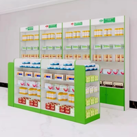 Vitrine d'exposition pour clinique pharmaceutique SEM-M-001 avec écran LED, construction robuste pour la prescription de médicaments occidentaux