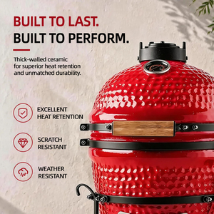 Parrilla de Carbón Cerámica Kamado KIMSTONE de 13 Pulgadas - <span class=keywords><strong>Asador</strong></span> de Mesa para Jardín, Patio y Balcón - Product Image 5