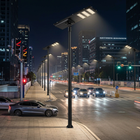 Lampe solaire tout-en-un à prix d'usine, intégrée, haute puissance, étanche IP65, pour éclairage commercial extérieur