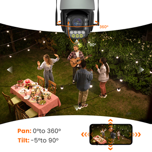 Caméra Dôme <span class=keywords><strong>de</strong></span> <span class=keywords><strong>Surveillance</strong></span> WiFi 7 Pouces 3MP avec Suivi d'Alerte, Zoom Optique 18X, Vision Nocturne, Détection <span class=keywords><strong>de</strong></span> Mouvement, Grand Angle et Enregistrement <span class=keywords><strong>DVR</strong></span> - Product Image 2