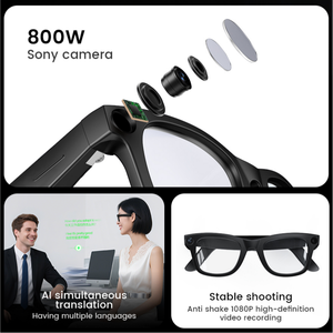 アクティブレンズカラーチェンジAIスマートグラス（サングラス機能付き）ブルーライトカット1200P 8MP 3200W AI翻訳 10時間駆動 - Product Image 4