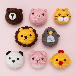 Bohe yapmak kolay toptan Kawaii Amigurumi tığ bebek sevimli hayvan pamuk el yapımı tığ hediye çocuklar için