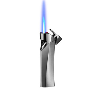 Exquisite Windproof Metal Lighter Silver Brushed Business Gift Men's Premium Cigarette Lighter Compact Portable - Product Image 1