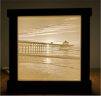 Nouveauté : Boîte cadeau personnalisée imprimée en 3D avec cadre photo, boîte lithophane imprimée en 3D avec image pour table de chevet de chambre à coucher