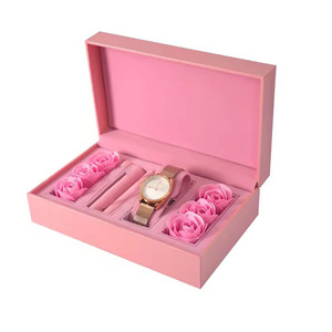 Boîte d'ornement bague boucles d'oreilles collier en velours de luxe avec logo personnalisé emballage créatif boîte de montre bijoux pendentif boîte cadeau - Product Image 6