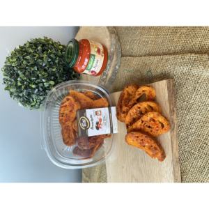 Tissi 130g X6 Pz Bruschetta Ajvar avec poivron rouge grillé et aubergine, saveur végétale, farine de blé, texture croustillante - Product Image 2