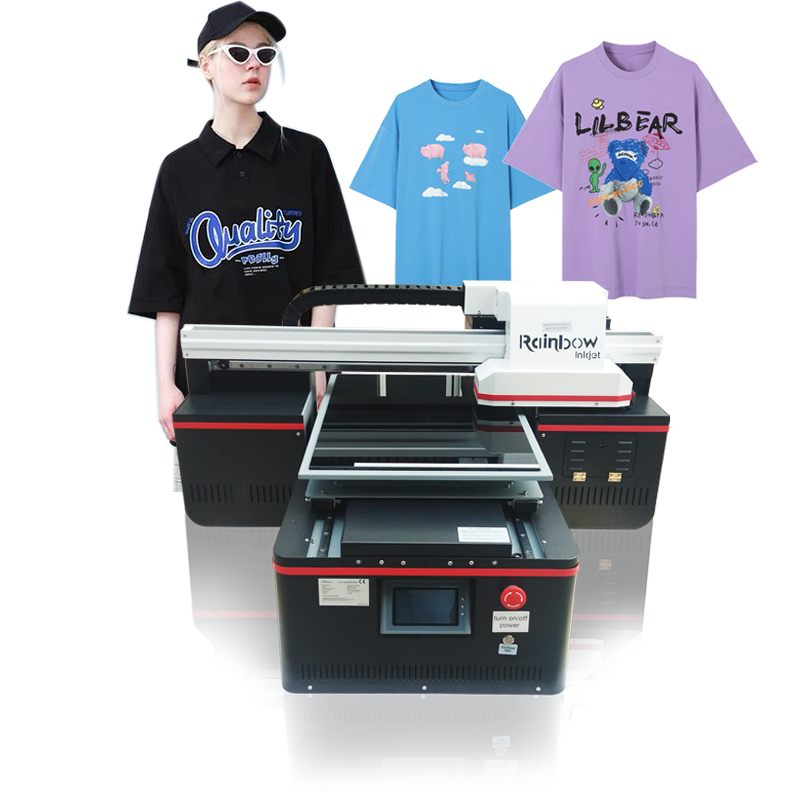 Industrial digital textile multifunction flatbed printer inkjet DTG direct print to tee shirt printing machine custom price