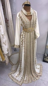 Caftán de lujo con vestido largo hasta el suelo bordado Zardozi pesado para vestido de boda/fiesta - Product Image 2