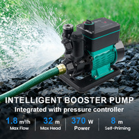 Pompe de surpression automatique 32m auto-amorçante 8m de aspiration, marche/arrêt automatique, pour l'irrigation domestique et de jardin, alimentation en eau, pompe à pression pour la ville