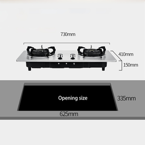 Stainless Steel Countertop Dual-use Liquefied Gas <b>Stove</b> Kitchen Jzt-156b Dual-use <b>Stove</b> Kitchen Gas Cooker and Cooktops Gas - Product Image 2