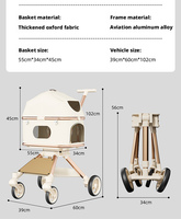 Poussette pour animaux de compagnie à 4 roues, légère, en tissu, grande et petite taille, pliable, capacité 30 kg, utilisation universelle en extérieur, toutes saisons, fabrication en usine