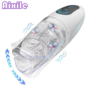 <span class=keywords><strong>Masturbador</strong></span> Masculino con Bomba para Pene, 5 Frecuencias de Vibración, 8 Modos de Vibración, Vagina de Bolsillo con Pantalla LCD para Juegos Sexuales para Adultos - Product Image 1