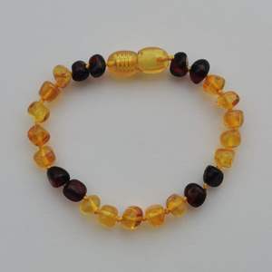 <span class=keywords><strong>Collar</strong></span> y Pulsera de Cuentas de Ámbar Natural al por Mayor para Bebé - Product Image 2