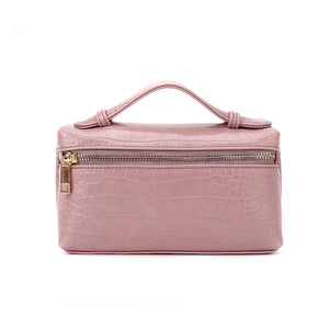 Bolsa de Maquillaje Portátil de Viaje de Cuero de Cocodrilo Personalizada, Bolsa de Cosméticos de Lujo, Estuches de Almacenamiento - Product Image 1