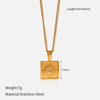 MW Vente en gros Nouveau INS Wind Collier en acier inoxydable Plaqué or 18 carats Pendentif étoile lune en zircon Bijoux de chaîne à maillons géométriques