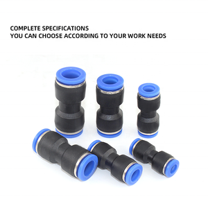 Полиуретановая трубка для шланга с внешним диаметром, вставной прямой Соединительный Пластиковый черный быстроразъемный пневматический вставной фитинг, пневматическая БЫСТРОРАЗЪЕМНАЯ муфта - Product Image 5