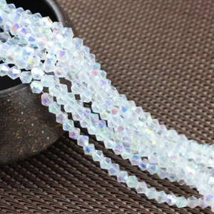 Colorful Bulk Faceted Bicone crystal Glass beads 3/4/5/6/8 mm Beaded Crystal Beads For Jewelry Making