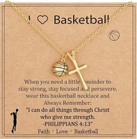 Nouveau Collier Pendentif Croix Multisports Tendance N81 en Laiton Plaqué Or 18K, Bijou Inspirant de la Foi aux Philippiens pour le Jour de Match