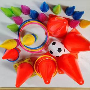 Ensemble de jeu de lancer d'anneaux en plastique, seaux d'obstacles pour l'entraînement sportif, activités de football et de basketball, jouets d'extérieur - Product Image 6