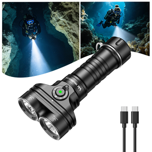 Lampe de plongée LED Wurkkos 6000 lumens, lampe de plongée de nuit robuste, double source de lumière, lampe de recherche d'urgence portable - Product Image 1