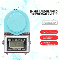 Compteur d'eau froide intelligent en plastique pour location, compatible cartes IC prépayées et cartes de crédit, avec fonction radiofréquence