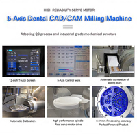 Distributeur de machines dentaires 5 axes, fraiseuse OEM ODM intégrée pour usinage dentaire CAD/CAM humide et sec
